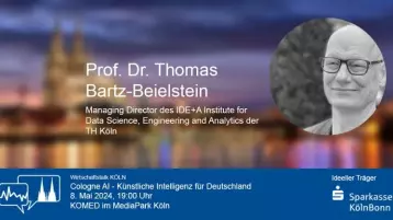 Prof. Dr. Bartz-Beielstein beim Wirtschfatstalk in Köln (Bild: Bartz-Beielstein)